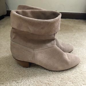 Glorious tan suede bootie